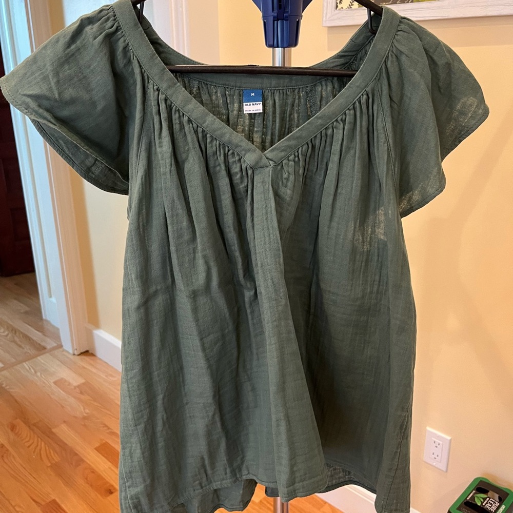 Hunter green blouse